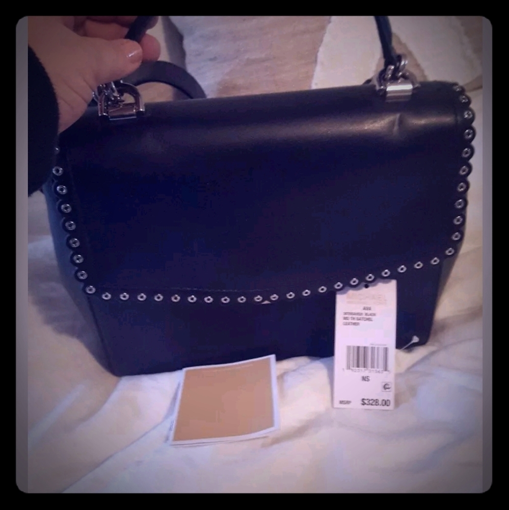 Michael Kors Ava medium satchel crossbody black